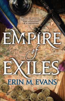 the book cover for Empire of Exiles by Erin M. Evans